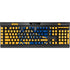 NBA Golden State Warriors Distressed K95 RGB PLATINUM Mechanical Gaming Keyboard Skin