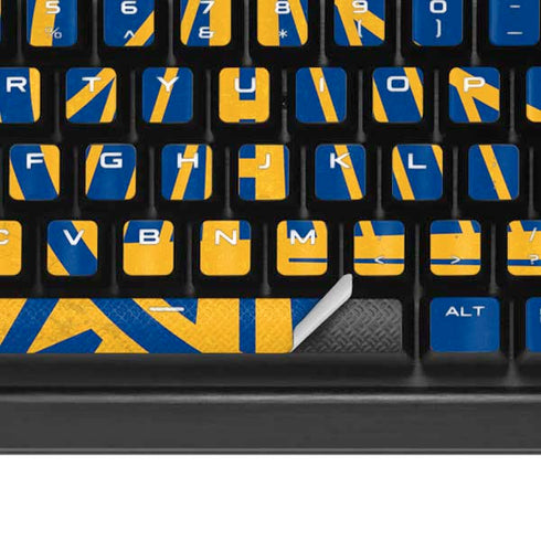 NBA Golden State Warriors Distressed K95 RGB PLATINUM Mechanical Gaming Keyboard Skin