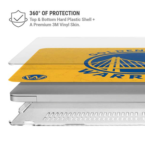 NBA Golden State Warriors Distressed MacBook Air 13in (2020) Case plus Skin