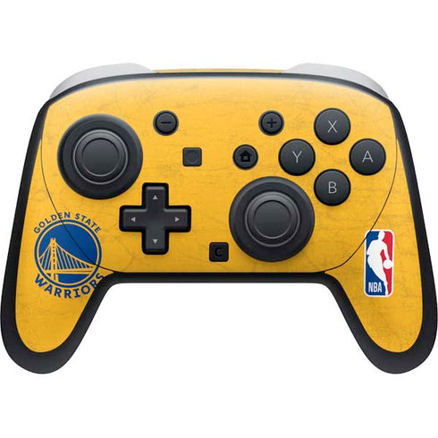NBA Golden State Warriors Distressed Nintendo Switch 2 (2025) Pro Controller Skin