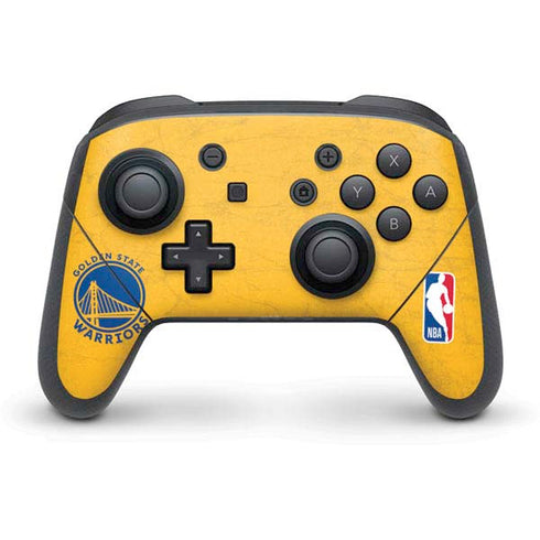 NBA Golden State Warriors Distressed Nintendo Switch Pro Controller Skin
