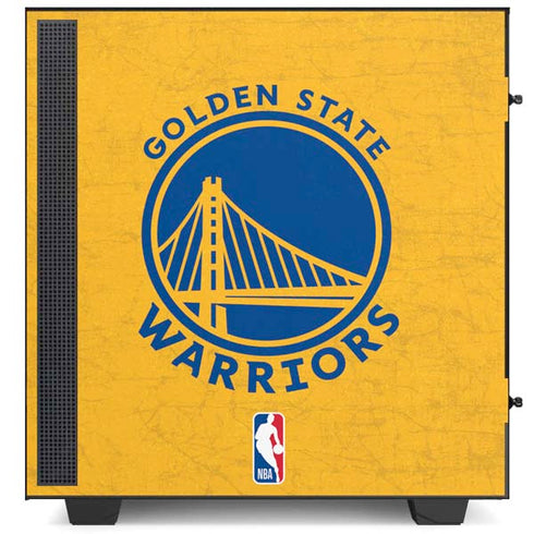 NBA Golden State Warriors Distressed NZXT H510 Compact ATX Mid-Tower Case Skin
