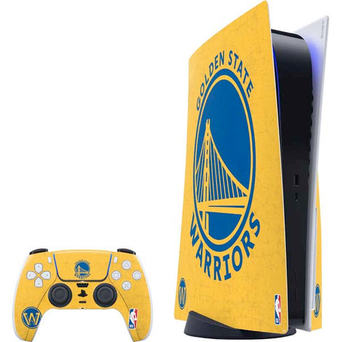 NBA Golden State Warriors Distressed PS5 Bundle Skin