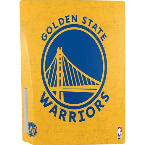 NBA Golden State Warriors Distressed PS5 Console Skin