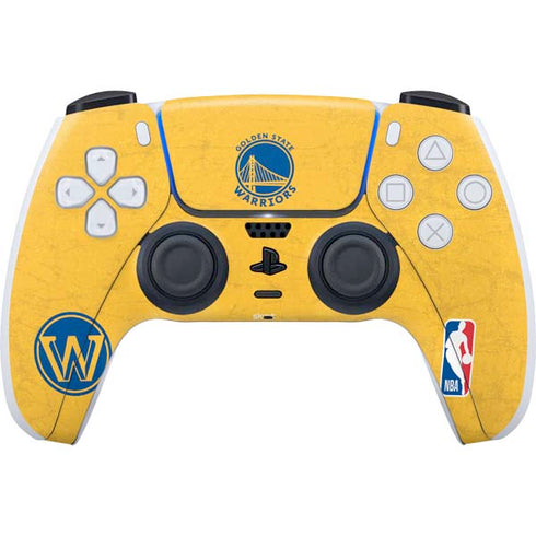 NBA Golden State Warriors Distressed PS5 Controller Skin