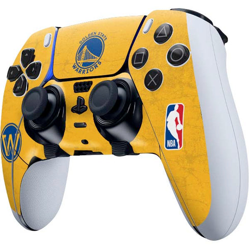 NBA Golden State Warriors Distressed PS5 DualSense Edge Pro Controller Skin