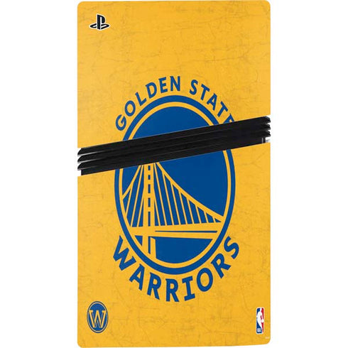 NBA Golden State Warriors Distressed PS5 Pro Console Skin