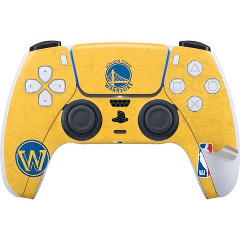 NBA Golden State Warriors Distressed PS5 Pro Disk Bundle Skin
