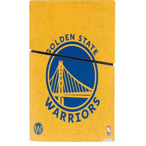 NBA Golden State Warriors Distressed PS5 Slim Digital Edition Console Skin