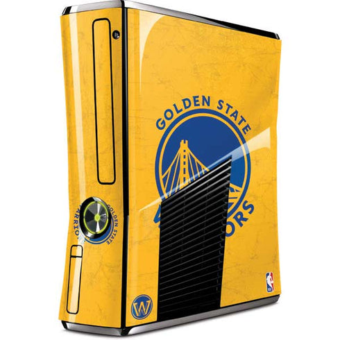 NBA Golden State Warriors Distressed Xbox 360 Slim (2010) Skin
