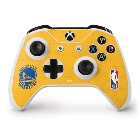 NBA Golden State Warriors Distressed Xbox One S Controller Skin