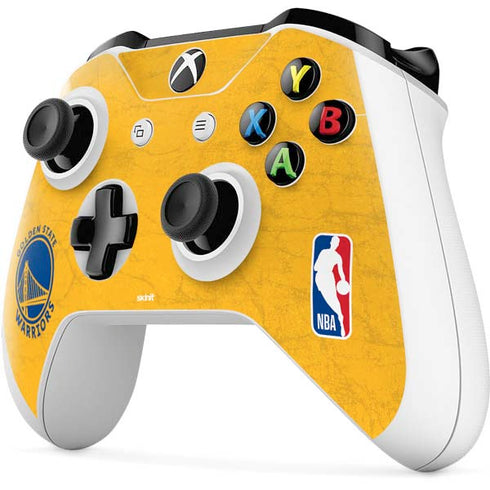 NBA Golden State Warriors Distressed Xbox One S Controller Skin