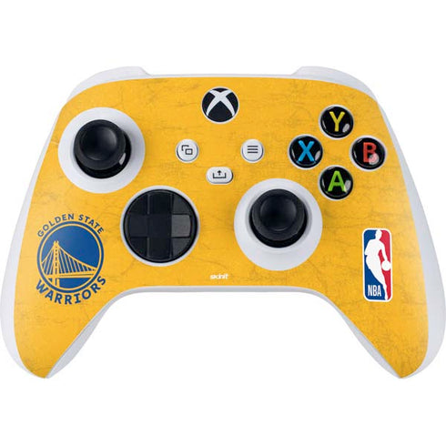 NBA Golden State Warriors Distressed Xbox Series S Controller Skin
