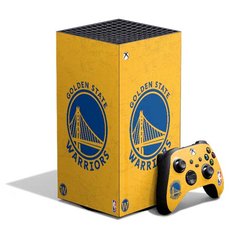 NBA Golden State Warriors Distressed XBox Series X Digital Edition Bundle Skin