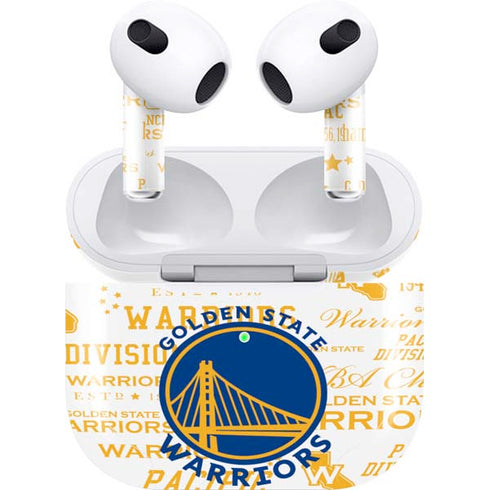NBA Golden State Warriors Historic Blast Apple AirPods (3rd Gen 2021) Skin