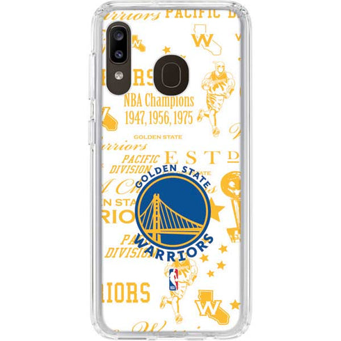 NBA Golden State Warriors Historic Blast Galaxy A20 Clear Case