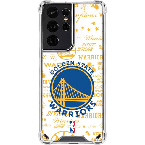NBA Golden State Warriors Historic Blast Galaxy S21 Ultra 5G Clear Case