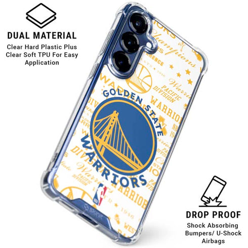 NBA Golden State Warriors Historic Blast Galaxy S25 Plus Clear Case