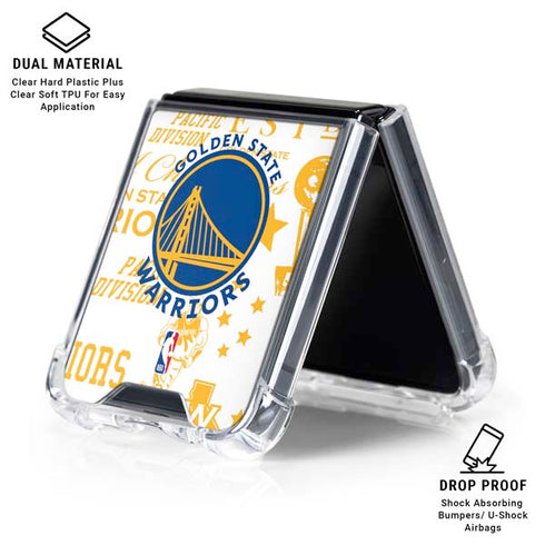 NBA Golden State Warriors Historic Blast Galaxy Z Flip6 Clear Case