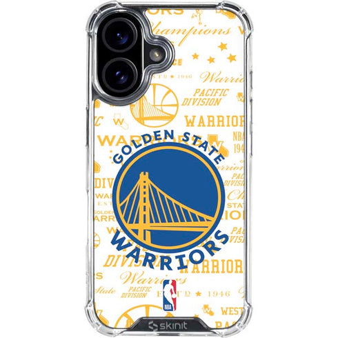 NBA Golden State Warriors Historic Blast iPhone 16 Plus Clear Case