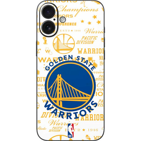 NBA Golden State Warriors Historic Blast iPhone 16 Plus Skin
