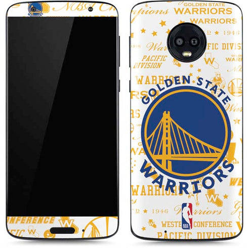 NBA Golden State Warriors Historic Blast Moto G6 Skin