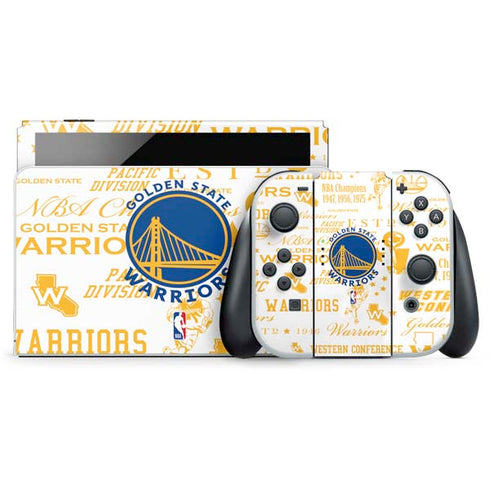 NBA Golden State Warriors Historic Blast Nintendo Switch OLED (2021) Skin