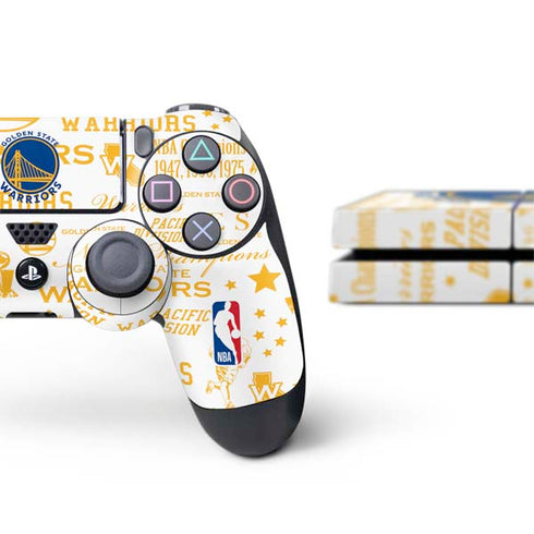 NBA Golden State Warriors Historic Blast PS4 Console and Controller Bundle Skin