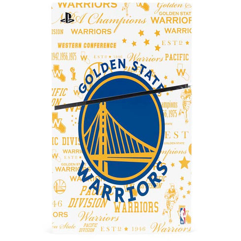 NBA Golden State Warriors Historic Blast PS5 Slim Digital Edition Console Skin
