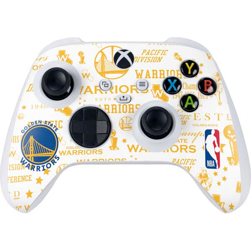 NBA Golden State Warriors Historic Blast Xbox Series S Controller Skin