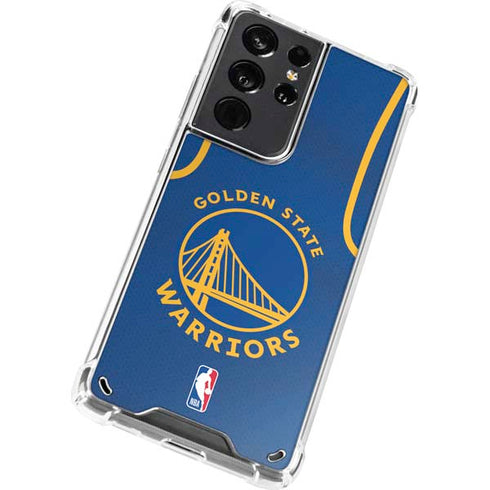 NBA Golden State Warriors Jersey Galaxy S21 Ultra 5G Clear Case