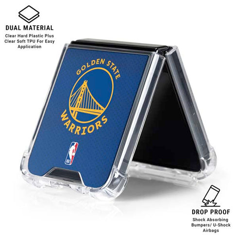 NBA Golden State Warriors Jersey Galaxy Z Flip7 Clear Case