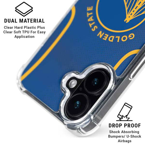 NBA Golden State Warriors Jersey iPhone 16 Clear Case