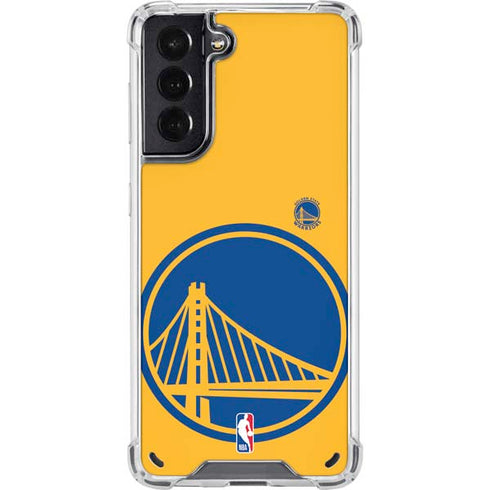NBA Golden State Warriors Large Logo Galaxy S21 5G Clear Case