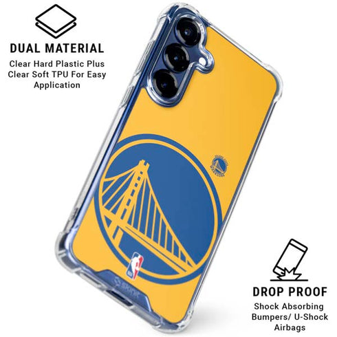 NBA Golden State Warriors Large Logo Galaxy S25 Clear Case