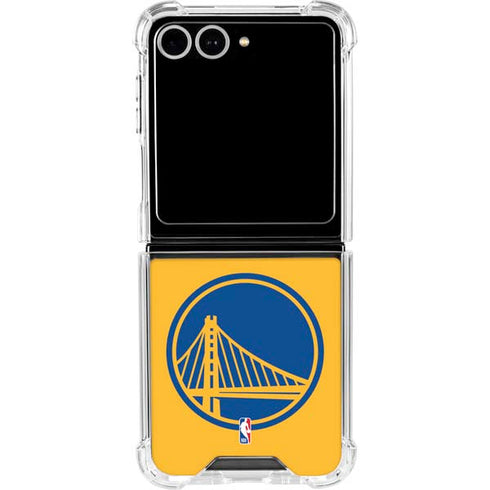 NBA Golden State Warriors Large Logo Galaxy Z Flip7 Clear Case