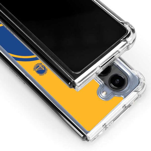 NBA Golden State Warriors Large Logo Galaxy Z Fold5 5G Clear Case