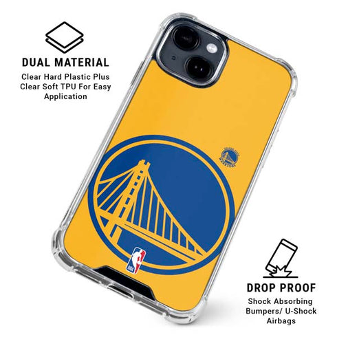 NBA Golden State Warriors Large Logo iPhone 15 Clear Case