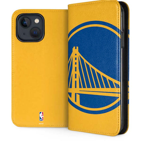 NBA Golden State Warriors Large Logo iPhone 15 Plus Folio Case