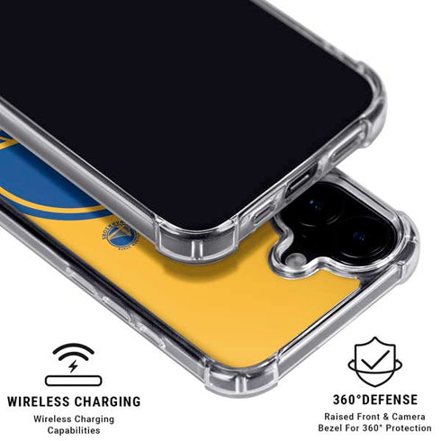 NBA Golden State Warriors Large Logo iPhone 16 Clear Case