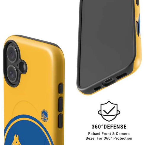 NBA Golden State Warriors Large Logo iPhone 16 Magsafe Impact Case