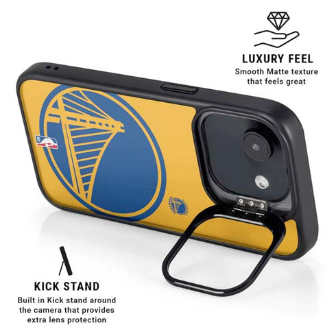 NBA Golden State Warriors Large Logo iPhone 16e Kickstand Case