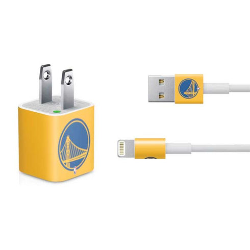NBA Golden State Warriors Large Logo iPhone Charger (5W USB) Skin