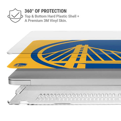 NBA Golden State Warriors Large Logo MacBook Pro 13in (2020) Case plus Skin