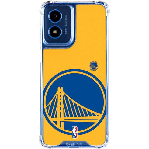 NBA Golden State Warriors Large Logo Moto G Play 4G (2024) Clear Case