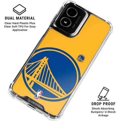NBA Golden State Warriors Large Logo Moto G Power 5G (2024) Clear Case