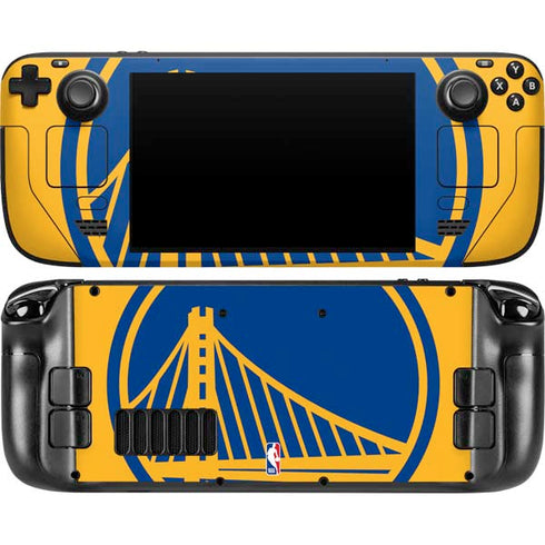 NBA Golden State Warriors Large Logo Steam Deck Handheld Gaming Computer OLED Skin