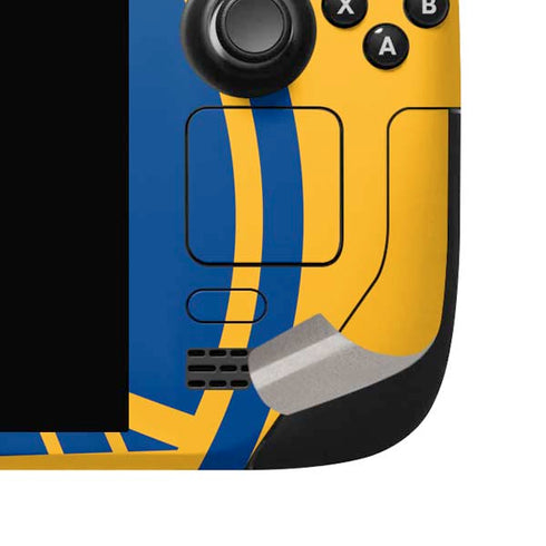 NBA Golden State Warriors Large Logo Steam Deck Handheld Gaming Computer OLED Skin