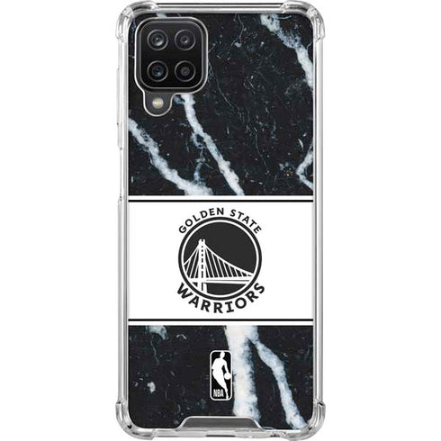 NBA Golden State Warriors Marble Galaxy A12 Clear Case