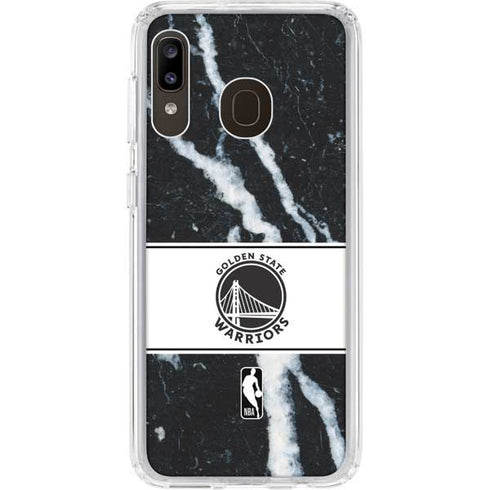 NBA Golden State Warriors Marble Galaxy A20 Clear Case